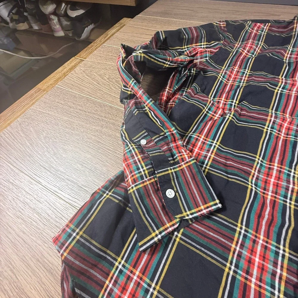 J. Crew Men's Slim Untucked Tartan Plaid Button Down Dress Shirt Size XL NEW